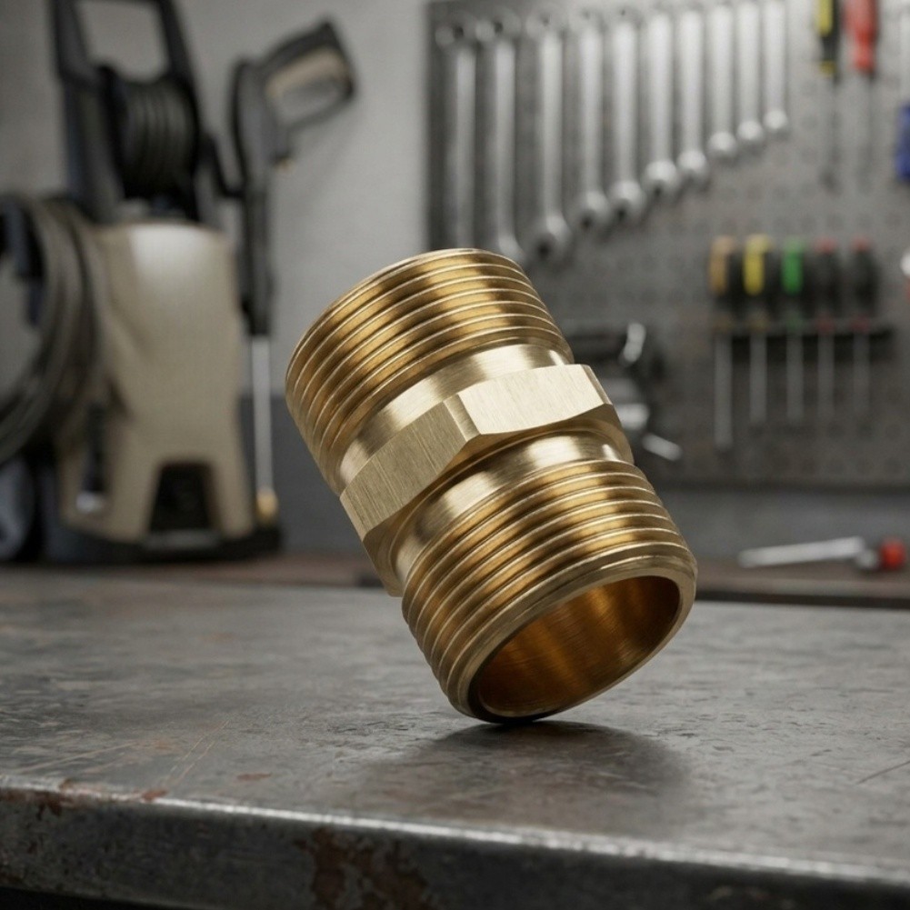 Double Nipple M22x1.5 Male Hose Connector Coupling For High Pressure Cleaner ~