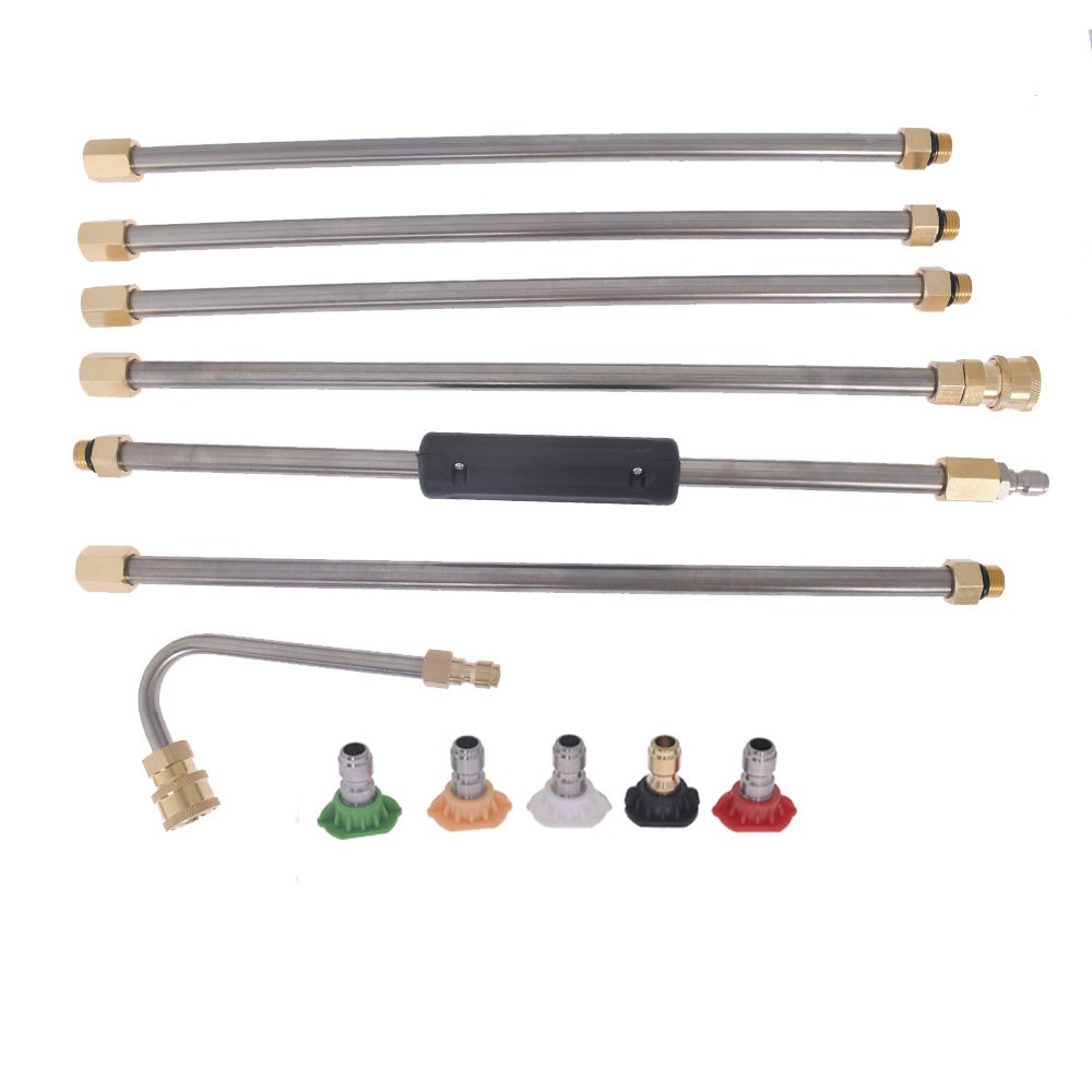 4000PSI Washer Extension Wand Set 5 Cleaner Nozzle And Hose Kit High Pressure