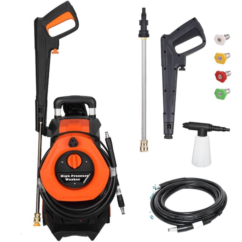Electric High Pressure Washer 3380PSI 2GPM Power Washer 1800W with Big Wheels