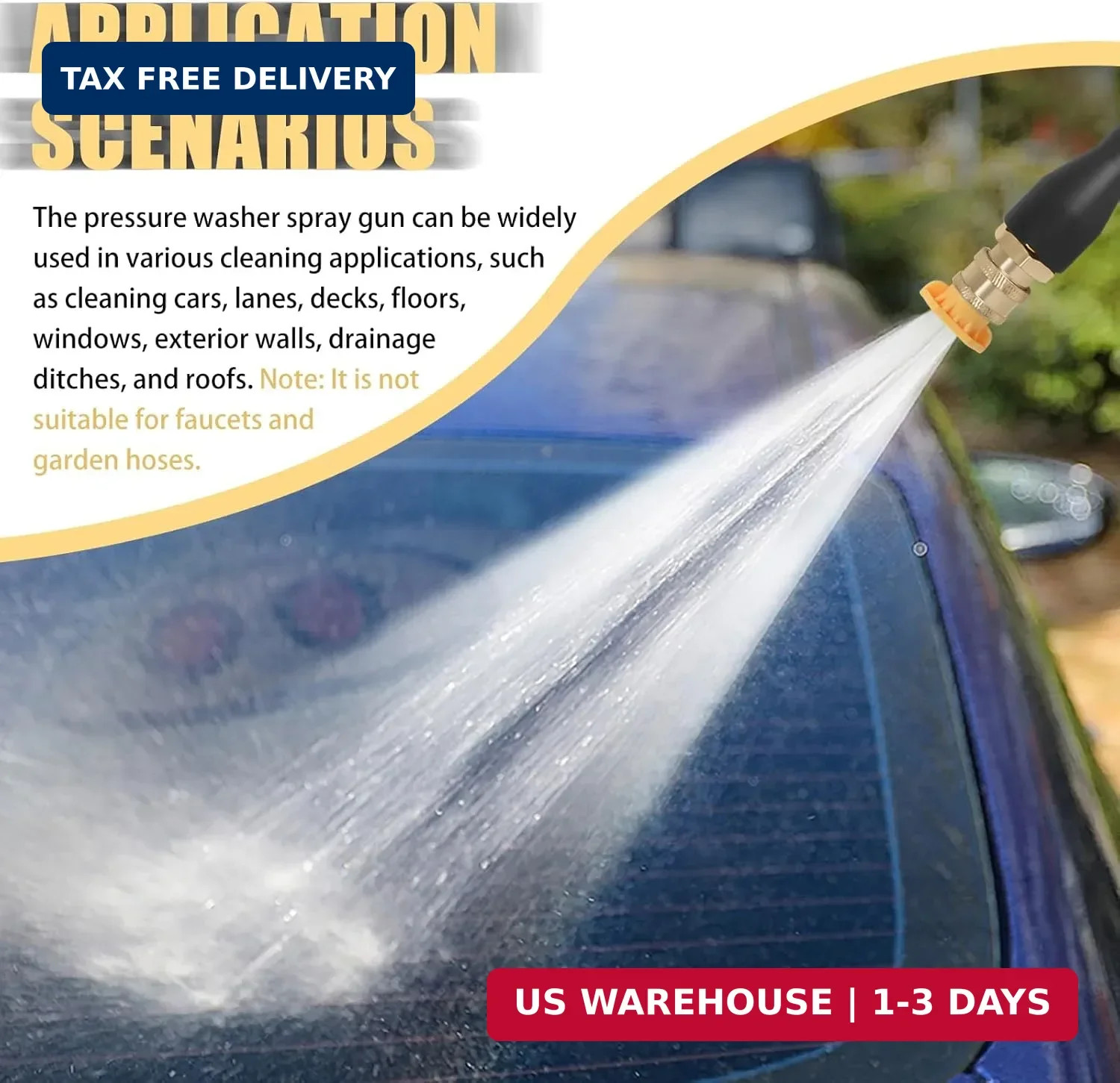 Pressure Washer Spray Gun, for Ryobi Pressure Washer Gun, with Jet Wand and 5 Sp