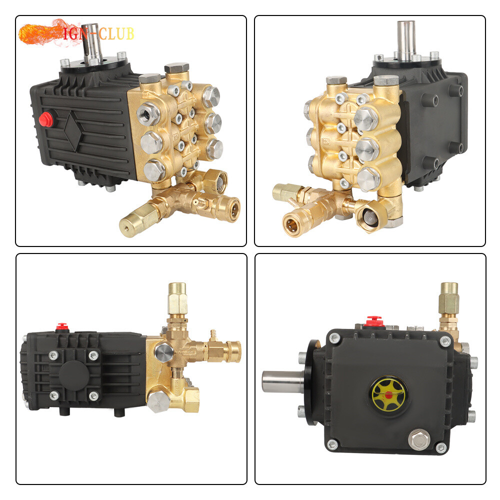 Pressure Power Washer Pump 24mm Solid Shaft 3600 PSI 4.9GPM Belt Drive