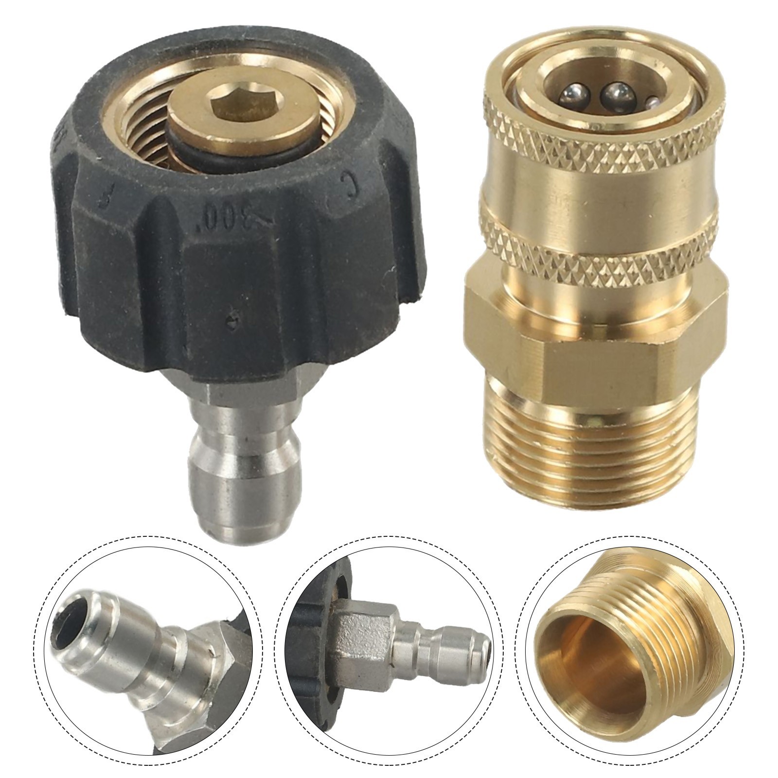 M22 Washer Swivel Adapter Set 14mm 15mm Quick Connect To 1/4“ 3/8“ Accessory ·
