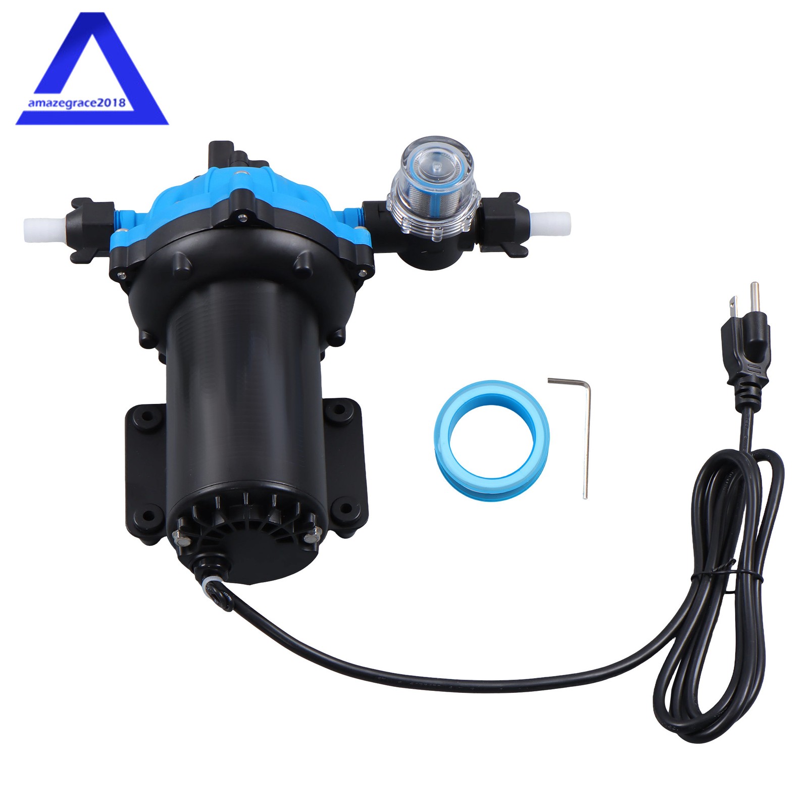 110V AC Water Diaphragm Pump 5-chamber 6 GPM 80 PSI Self Priming RV Water Pump