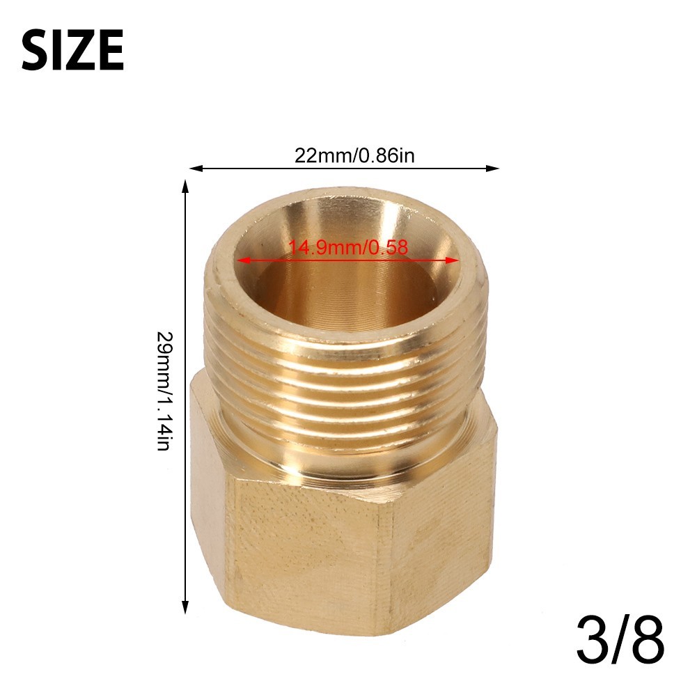 Washer Adapter Cleaner External Thread For Pressure Washer Hose Internal Thread