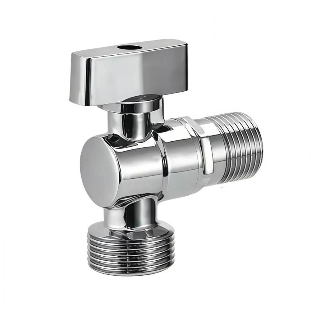 Chrome Finish Zinc Alloy Corner Valve Faucet for Effective Plumbing Solutions