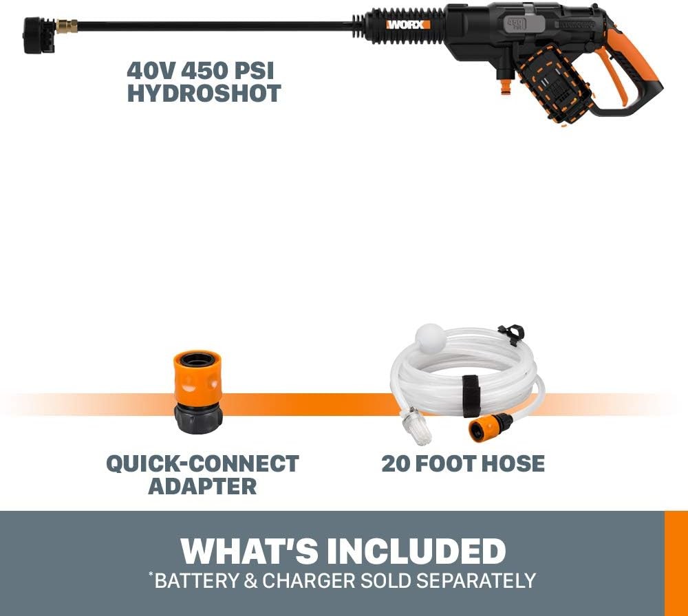 WG644 WORX 40V Power Share Hydroshot Portable Power Cleaner