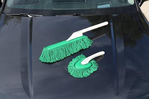California Car Duster Detailing Combo Plastic Handle with Green Mop and