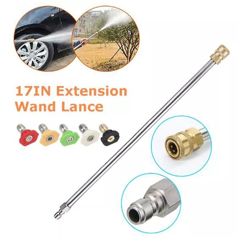 High Pressure 4350PSI Car Power Washer Gun Spray Wand Lance Nozzle and Hose Kit