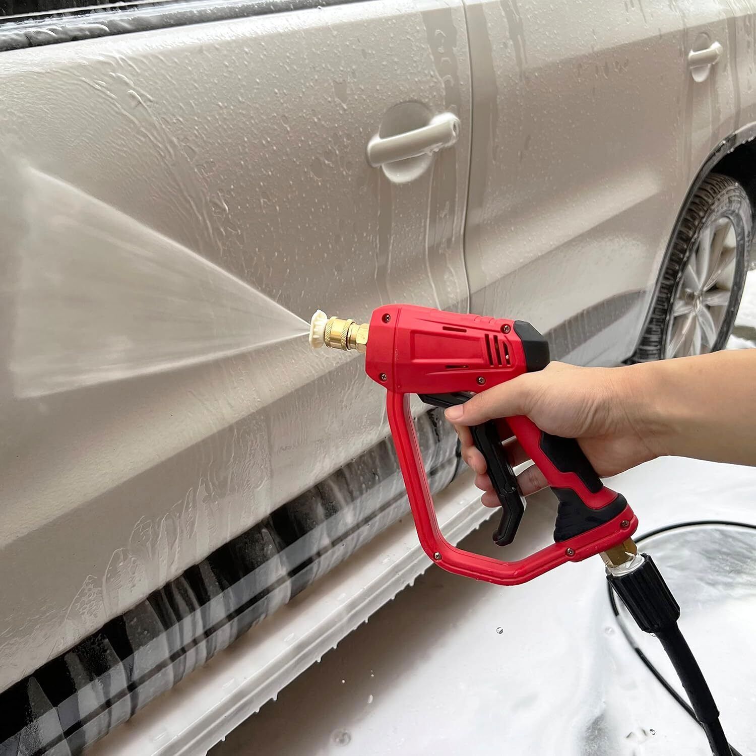 High Pressure 4000PSI Car Power Washer Gun Spray Wand Lance Nozzle and Hose Kit