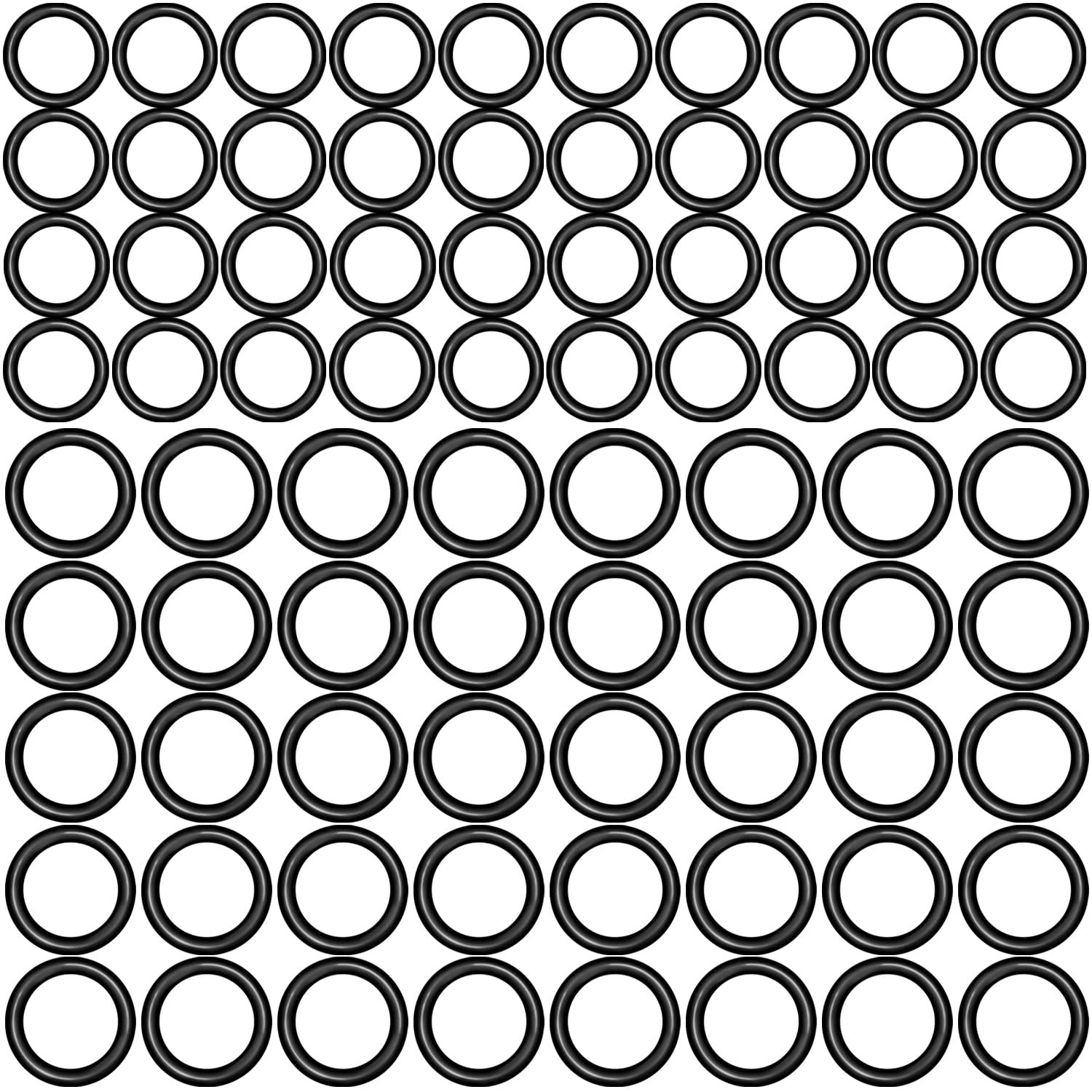 80PCS Power Pressure Washer O-Rings, for 1/4(40PCS), 3/8(40PCS), M22 Quick Conne