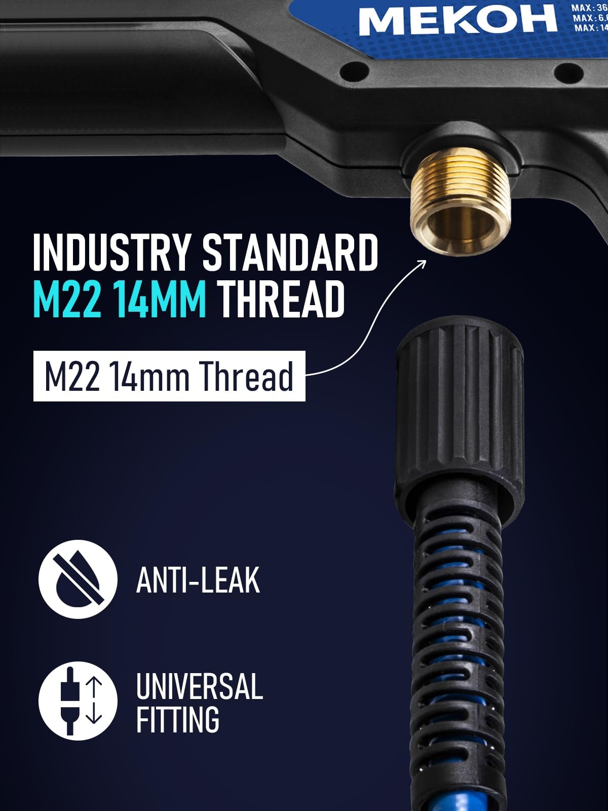 Universal Pressure Washer Gun with Stainless Extension, Replacement Power Wand