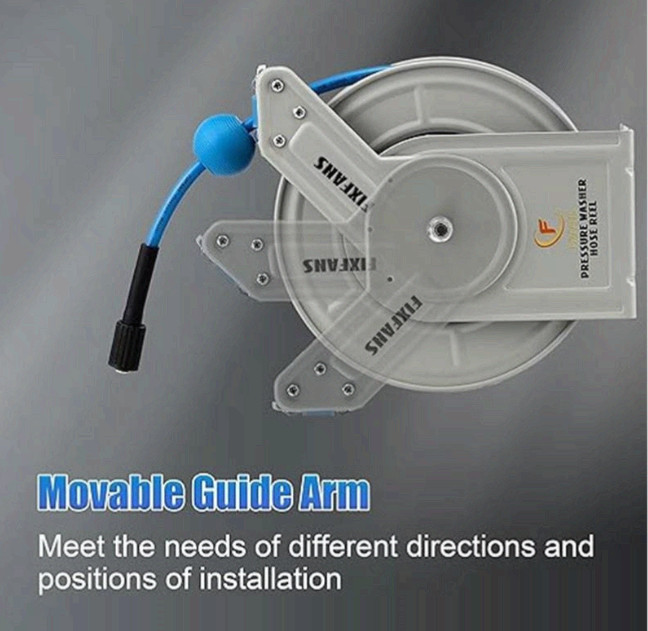 ProTool Retractable Hose Reel 60ft 1/4″ M22 Pressure Washer Auto Rewind