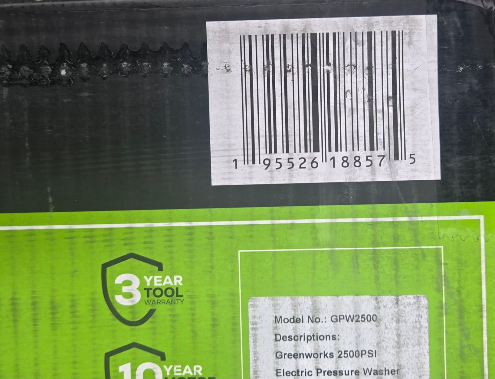 Greenworks 2500-PSI 2-GPM Cold Water Electric Pressure washer with 5 Spray Tips