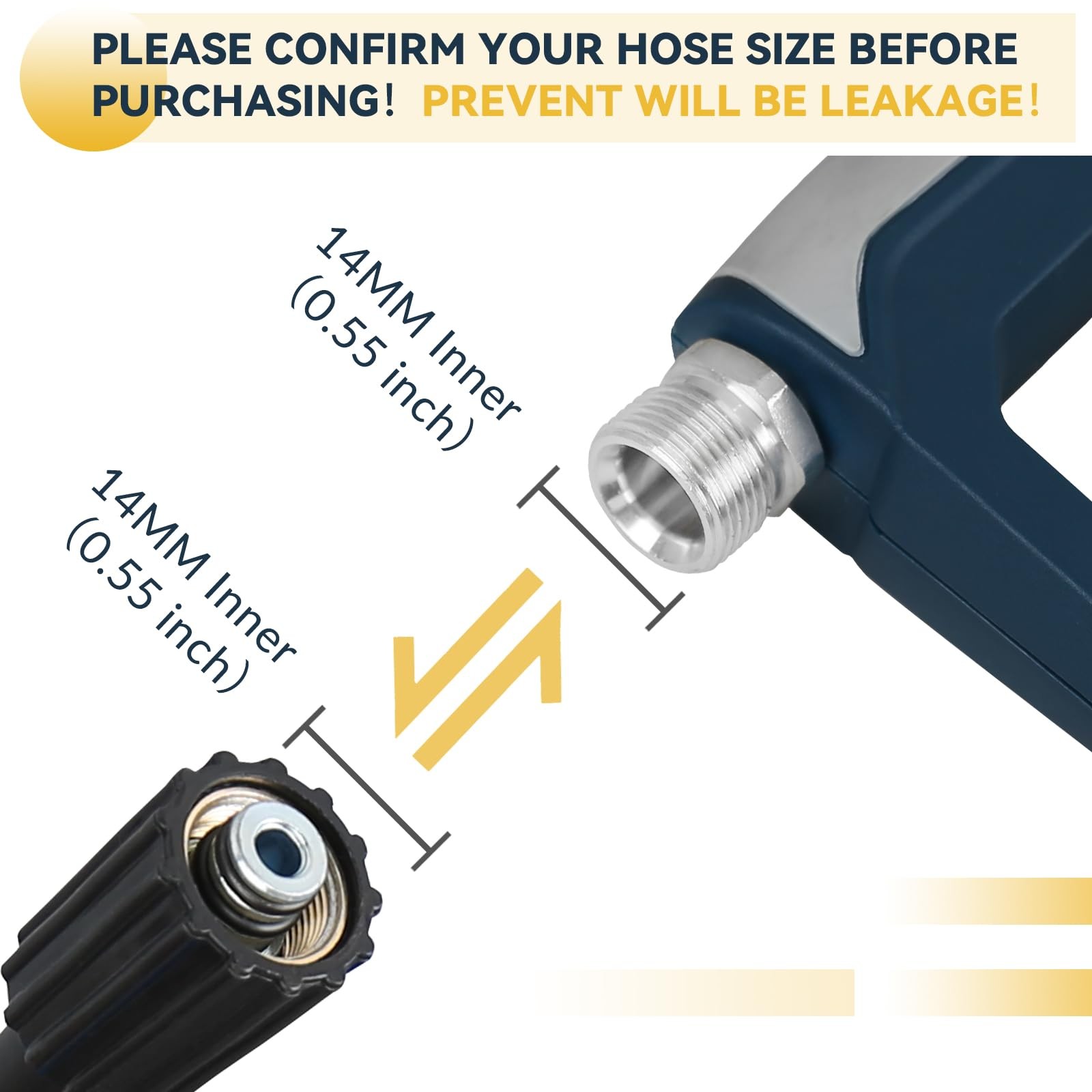 High Pressure Washer Gun with Wand Extension 5 Nozzle Tips 4000 PSI M22-14