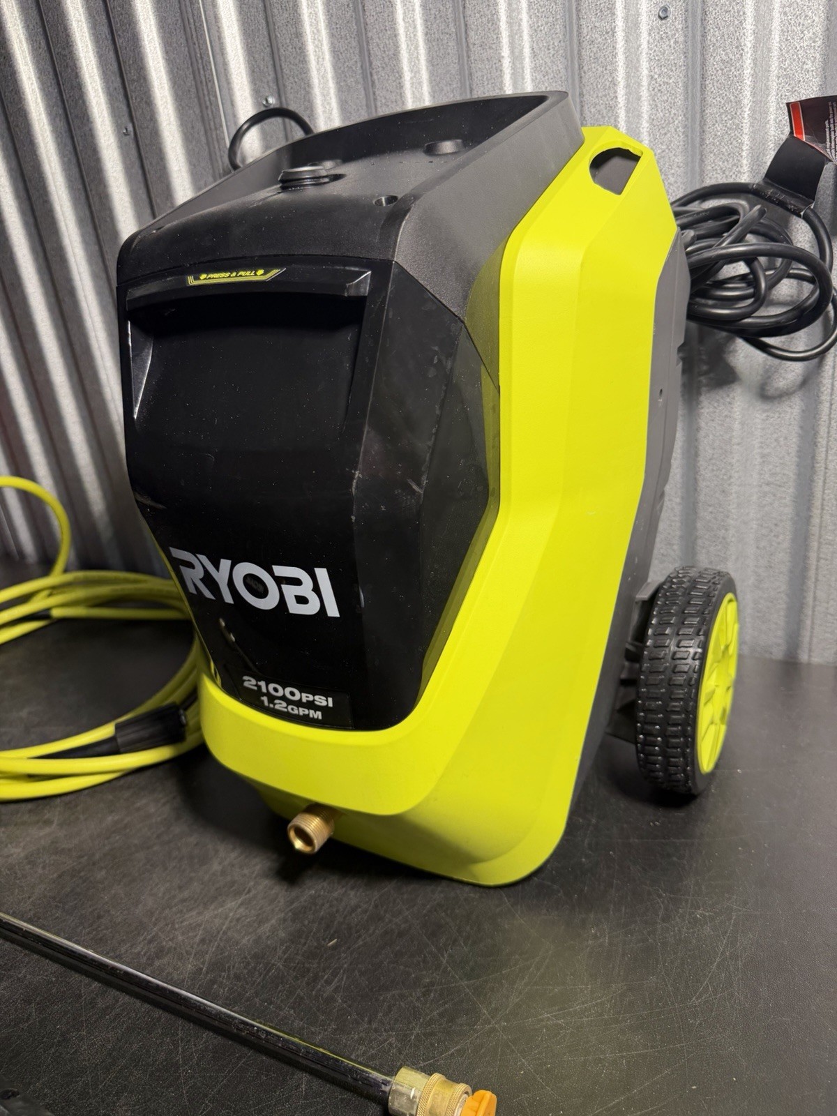 RYOBI RY142012 2100 PSI 1.2 GPM Electric Pressure Washer Tested No Foamer