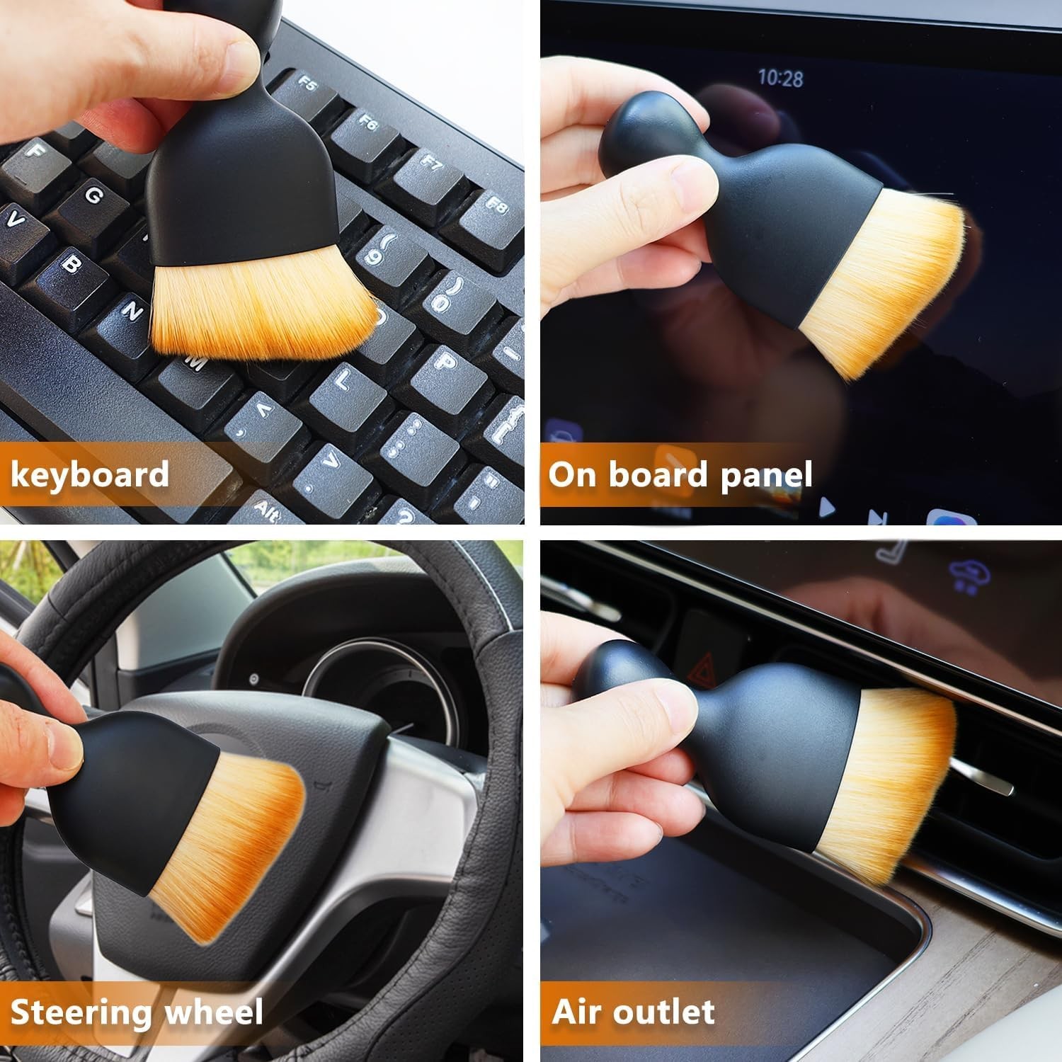 Yiishuiil 5Pcs Car Interior Cleaning Brush Set, Including Detailed car…