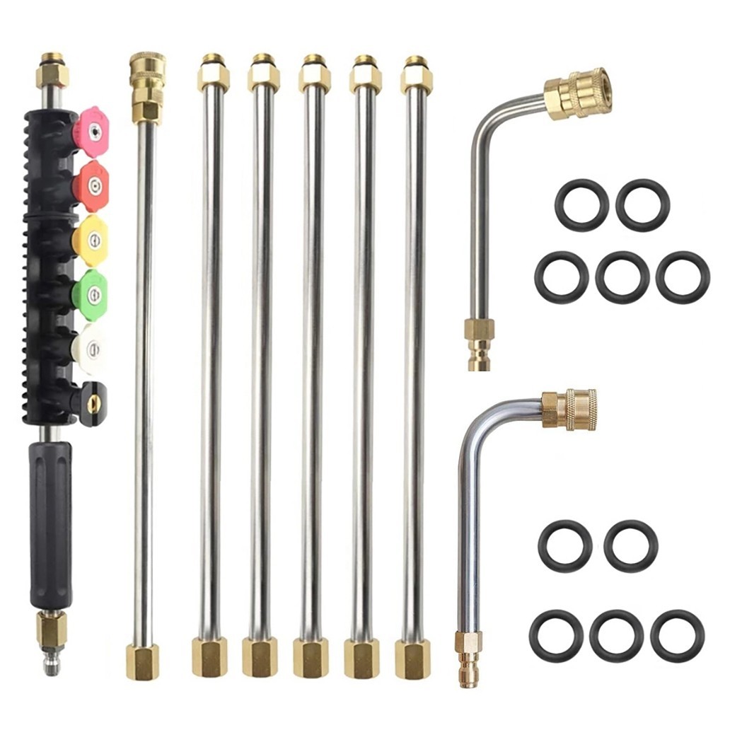 97″ Pressure Washer Extension Wand Power Lance Spray Gun Nozzle 4000PSI 25Pc