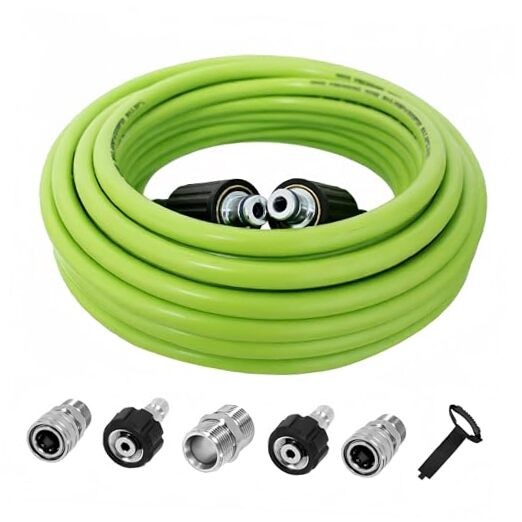 Pressure Washer Hose 50FT for Power Washer, 5800 PSI Kink Resistant 50ft Green