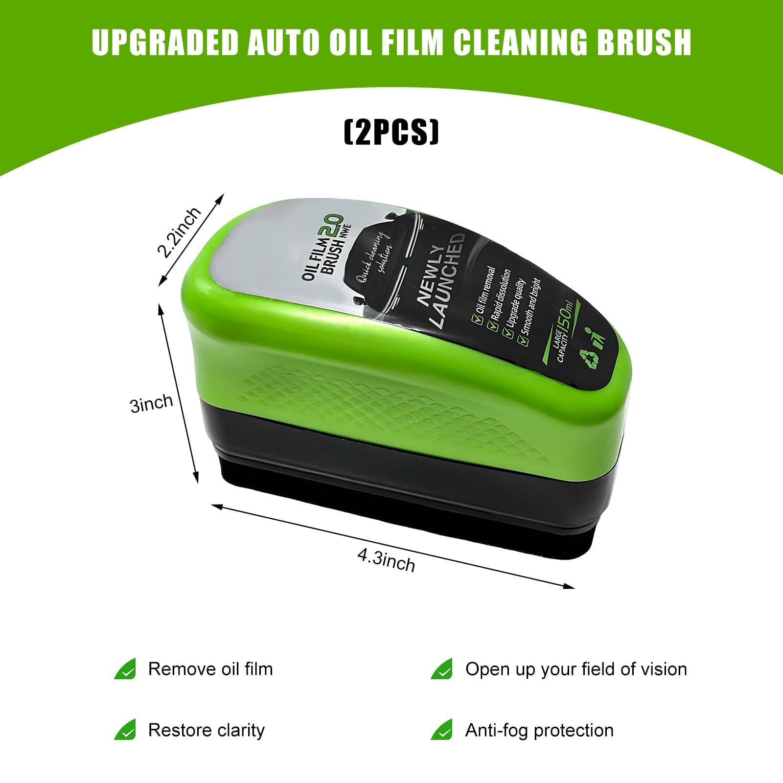 MTRPS 2PCS Automotive Oil Film Cleaning Brush, Professional Grade Windshield…
