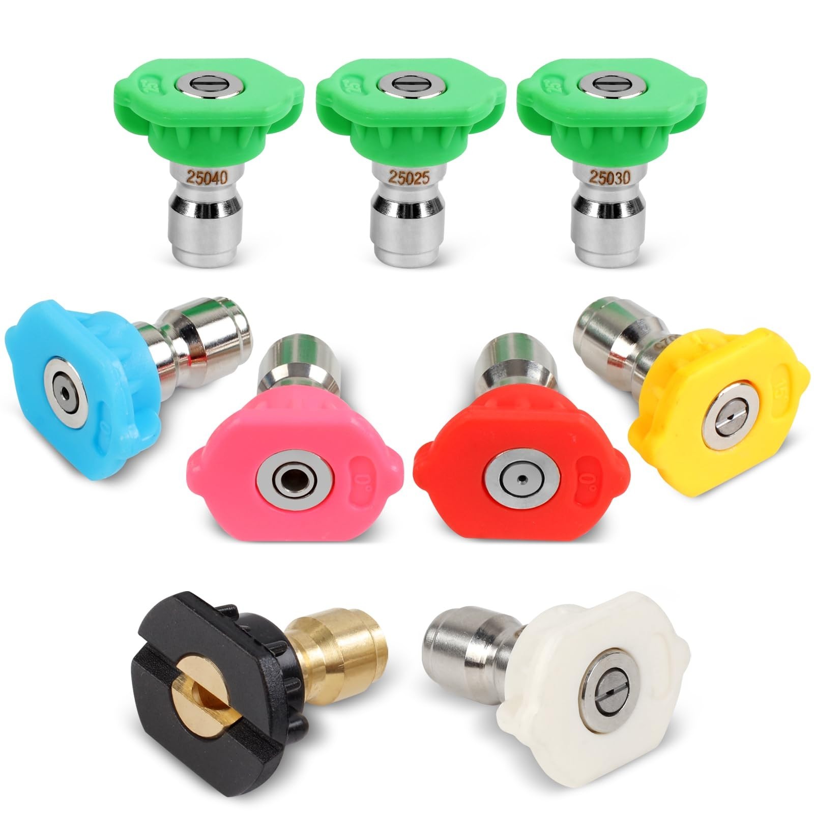 9Pack Pressure Washer Tips, 4000 PSI5000 PSI Multiple Degrees Pressure Washer…