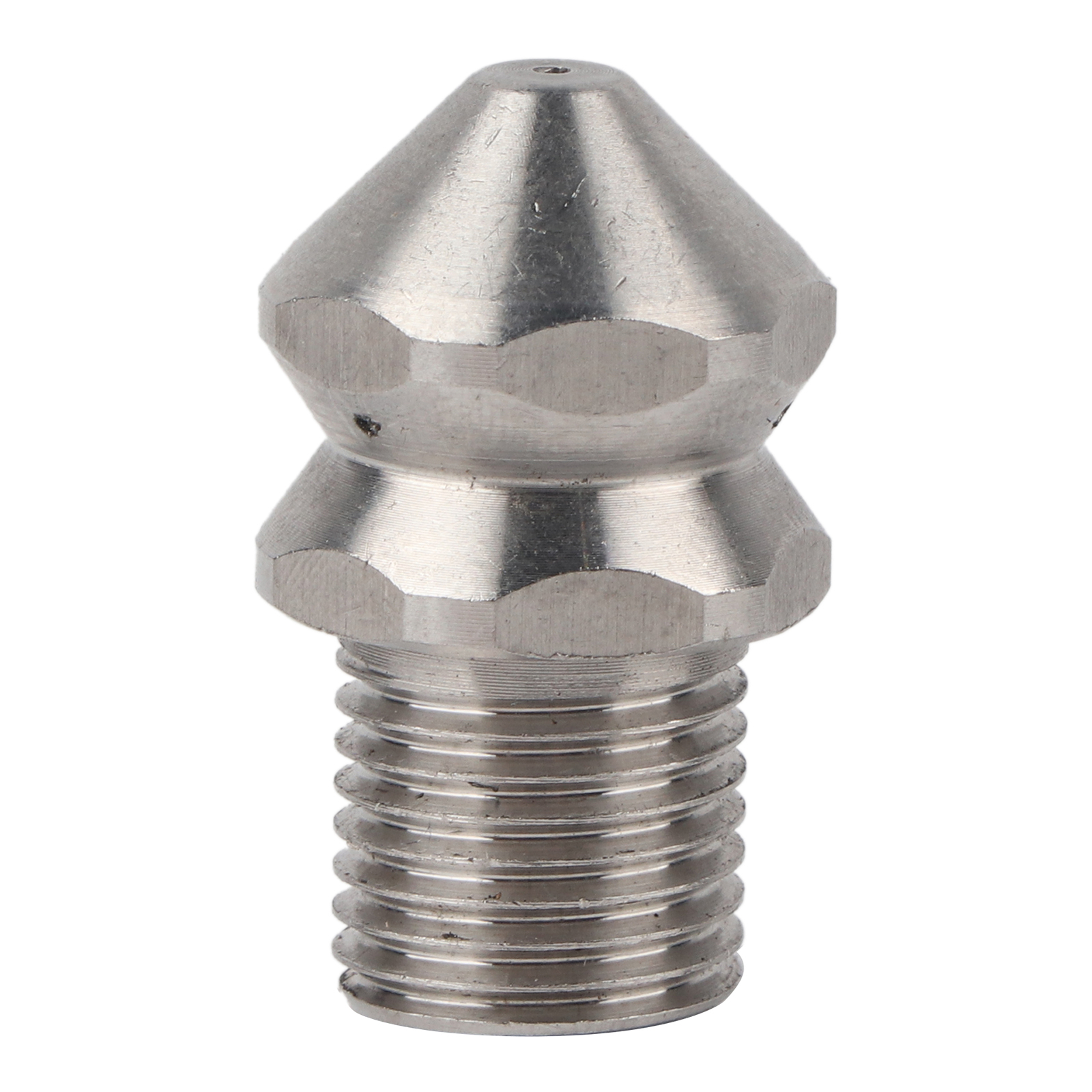 G1/4 Male Thread StainlessSteel Sewer Cleaning Nozzle Drain Sewer Wash Jet 4Hole