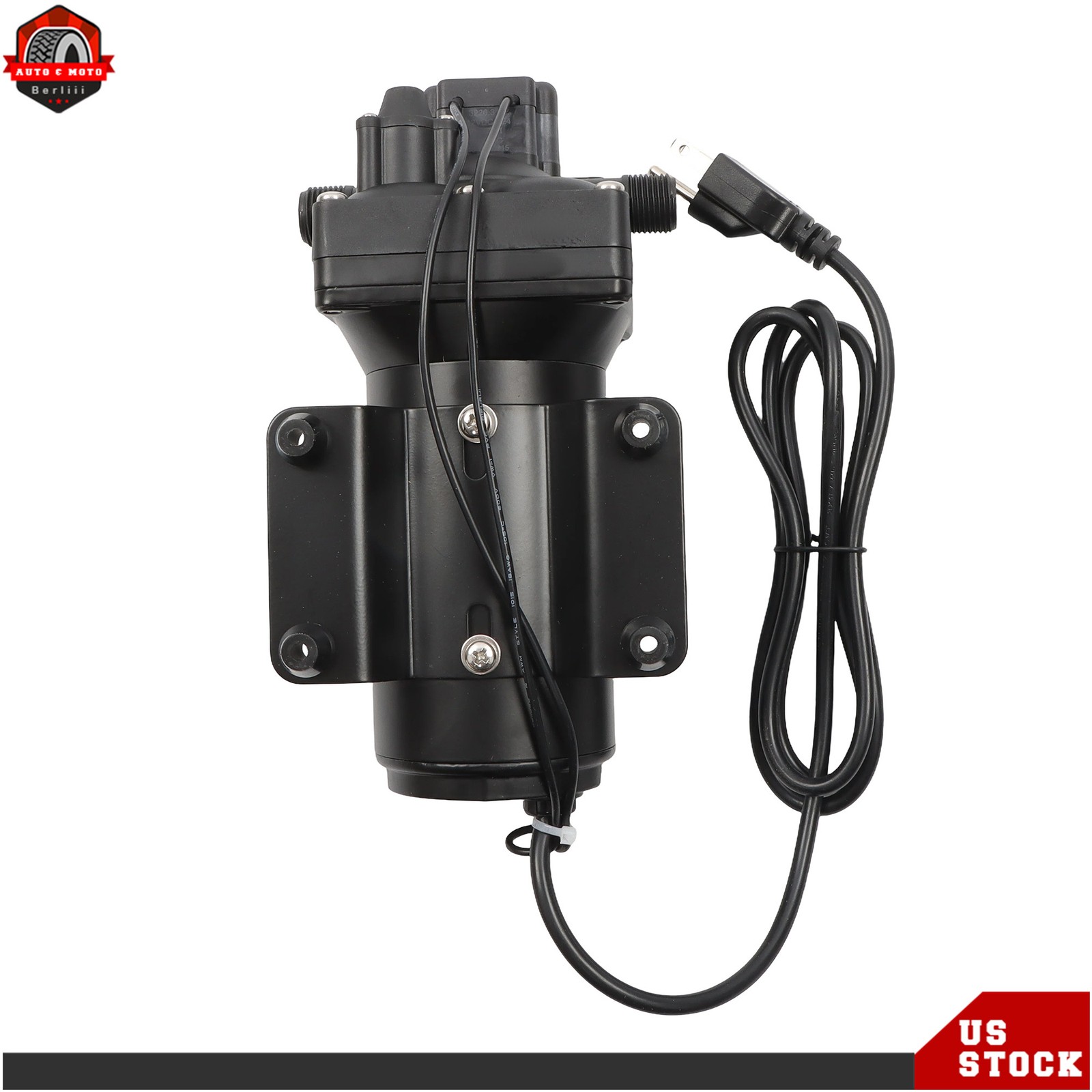 110V AC 4-chamber Water Diaphragm Pump 5.5GPM 75PSI Self Priming RV Water Pump