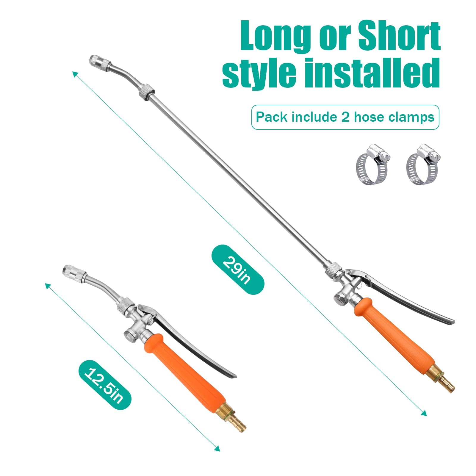 Metal Sprayer Wand 3 inches (W) x 16 (L) x 1.5 (H), 2 PCS