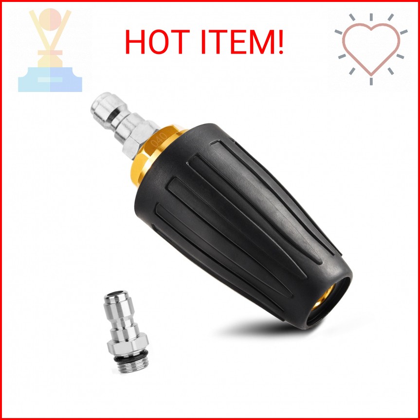 Pressure Washer Tips Turbo Nozzle Pressure Washer 4000 PSI Max Rotating Pressure