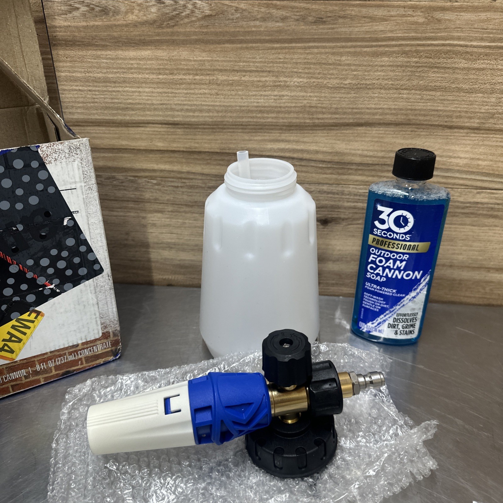 Foam Cannon Kit – Pressure Washer Sprayer + 8 Fl. Oz. Soap – Foaming Cleaner for