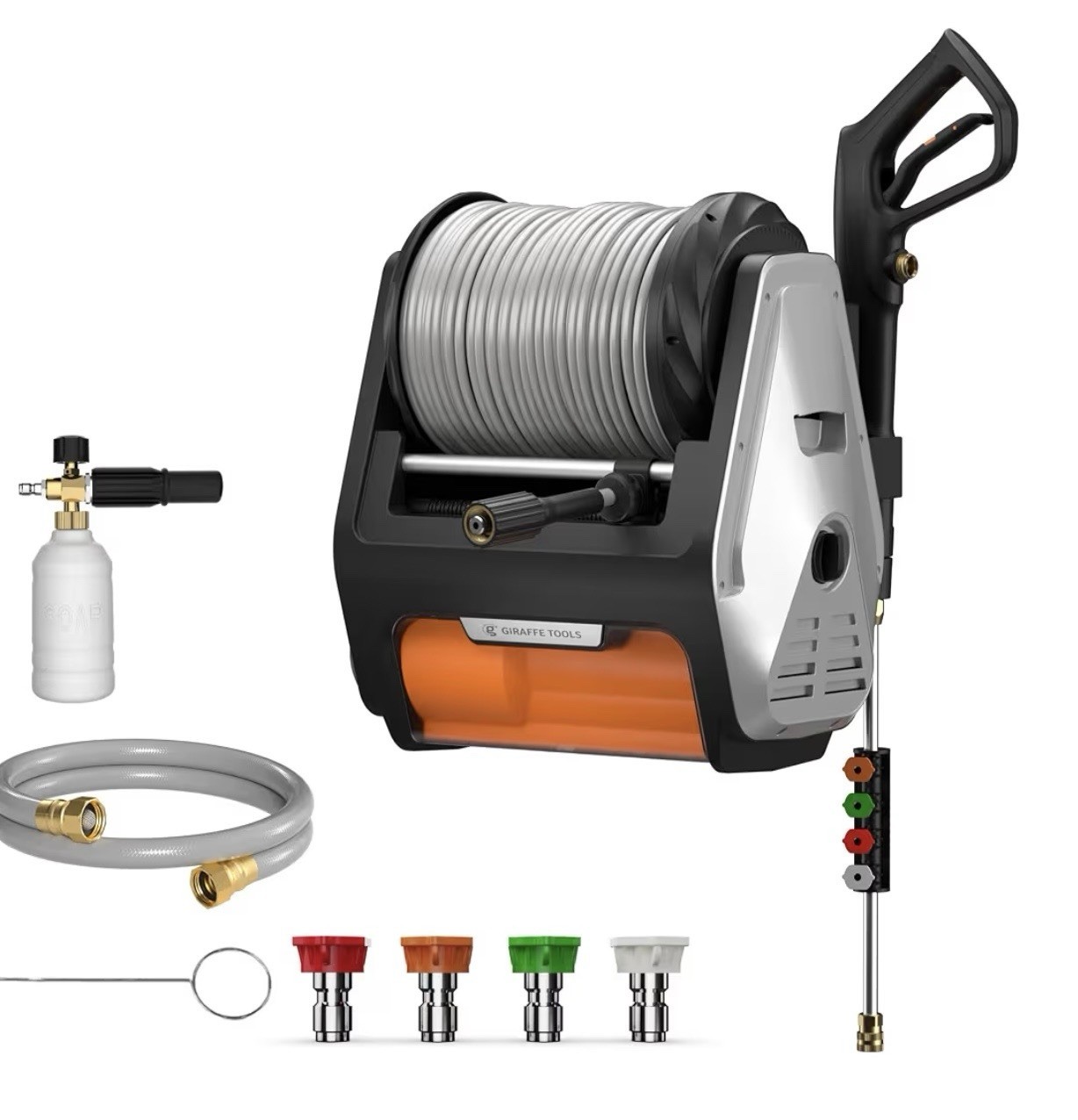 Giraffe Tools Grandfalls Pressure Power Washer Pro Max 3700PSI 1.6GPM Wall Mount