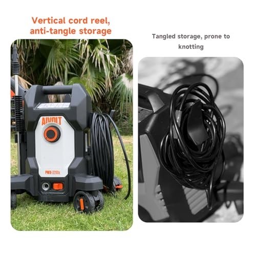 AIVOLT Electric Pressure Washer 4800 PSI 4-Wheel, 4 Nozzles, Soap Tank