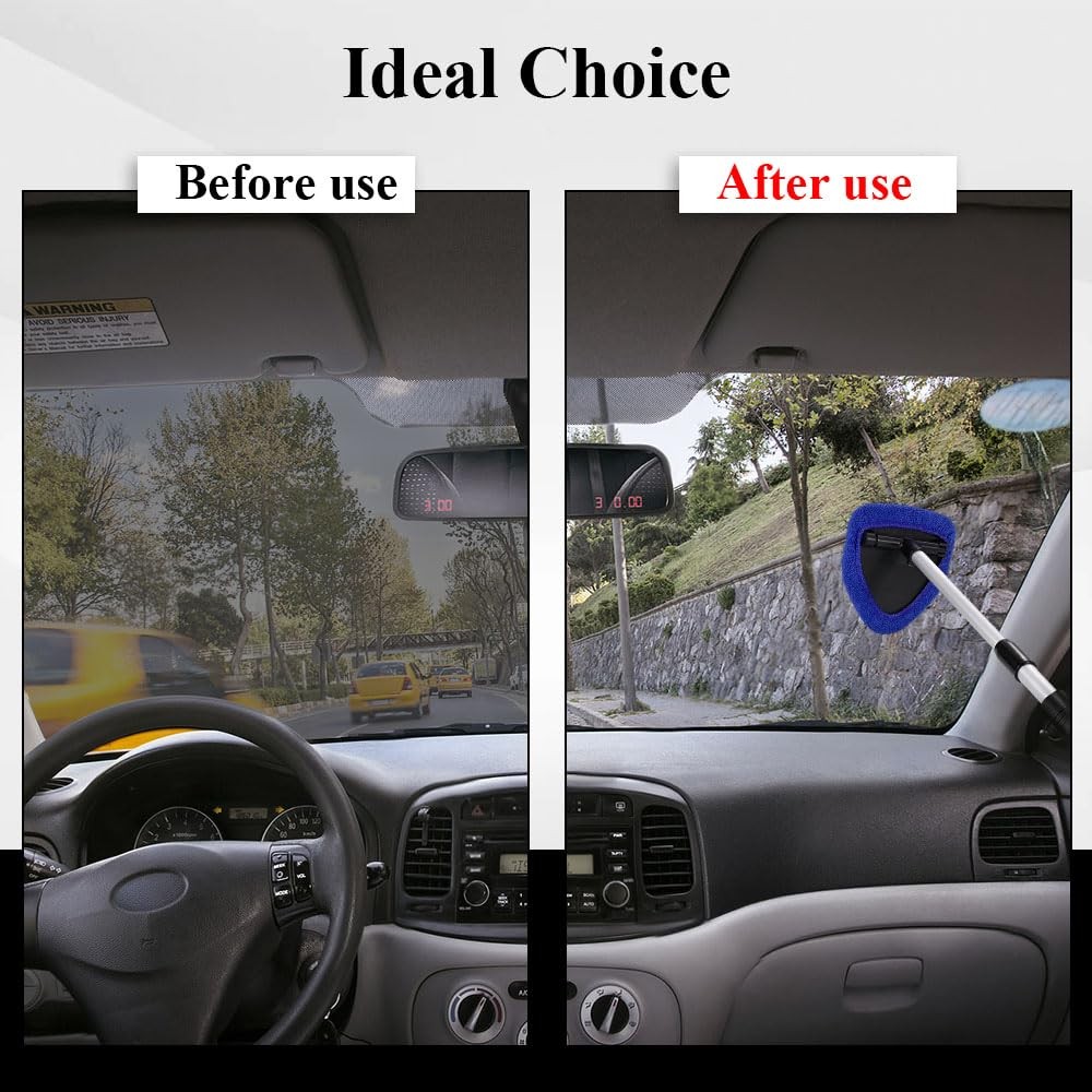 QZTYTY Windshield Cleaning Tool, Car Window Cleaner, 5.9*5.3*7.8inches, Blue
