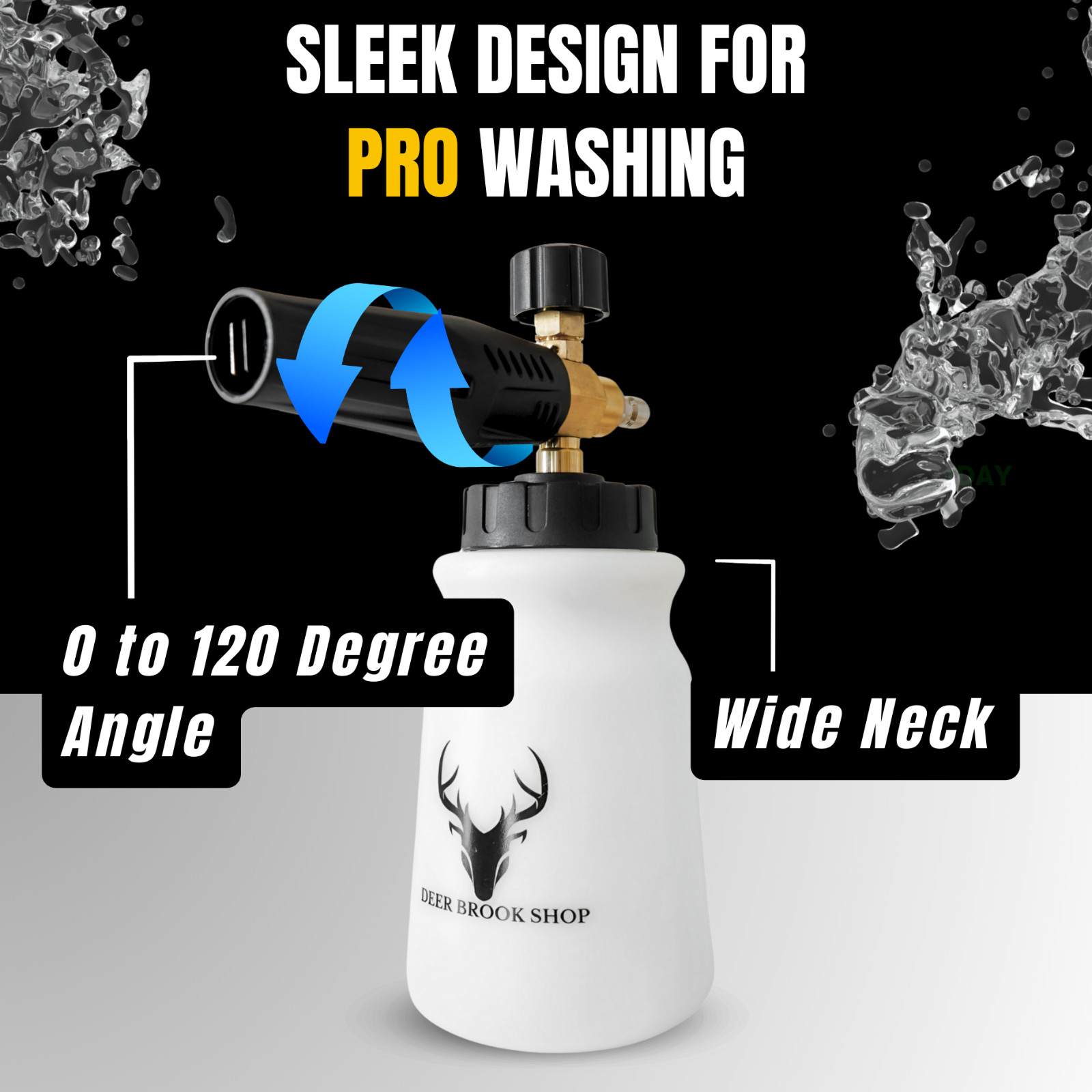 Deer Brook Shop Foam Cannon for Pressure Washer, Car Foam Cannon 1/4 Connector