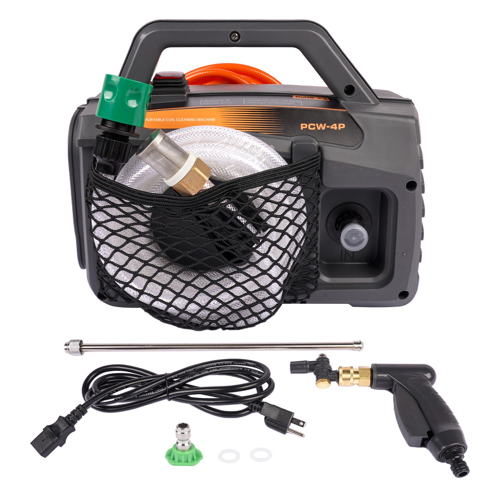 Updated ZPB140 HVAC Pressure Washer Coil Cleaning Sprayer 4 L/Min 80W 0.7-1.0MPa