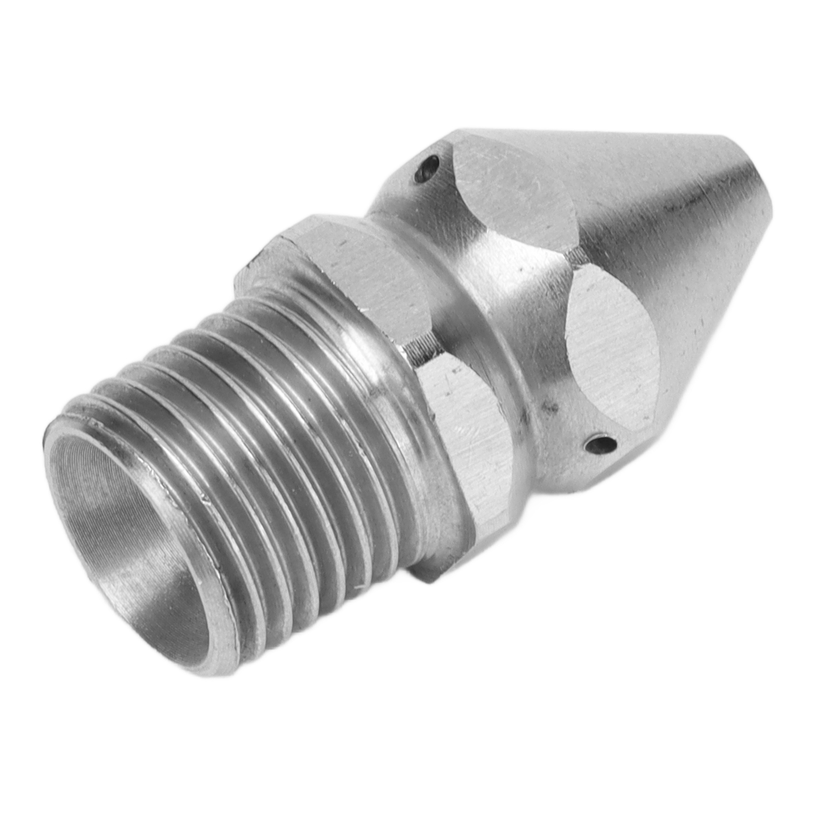 G1/4 Male Thread StainlessSteel Sewer Cleaning Nozzle Drain Sewer Wash Jet 4Hole
