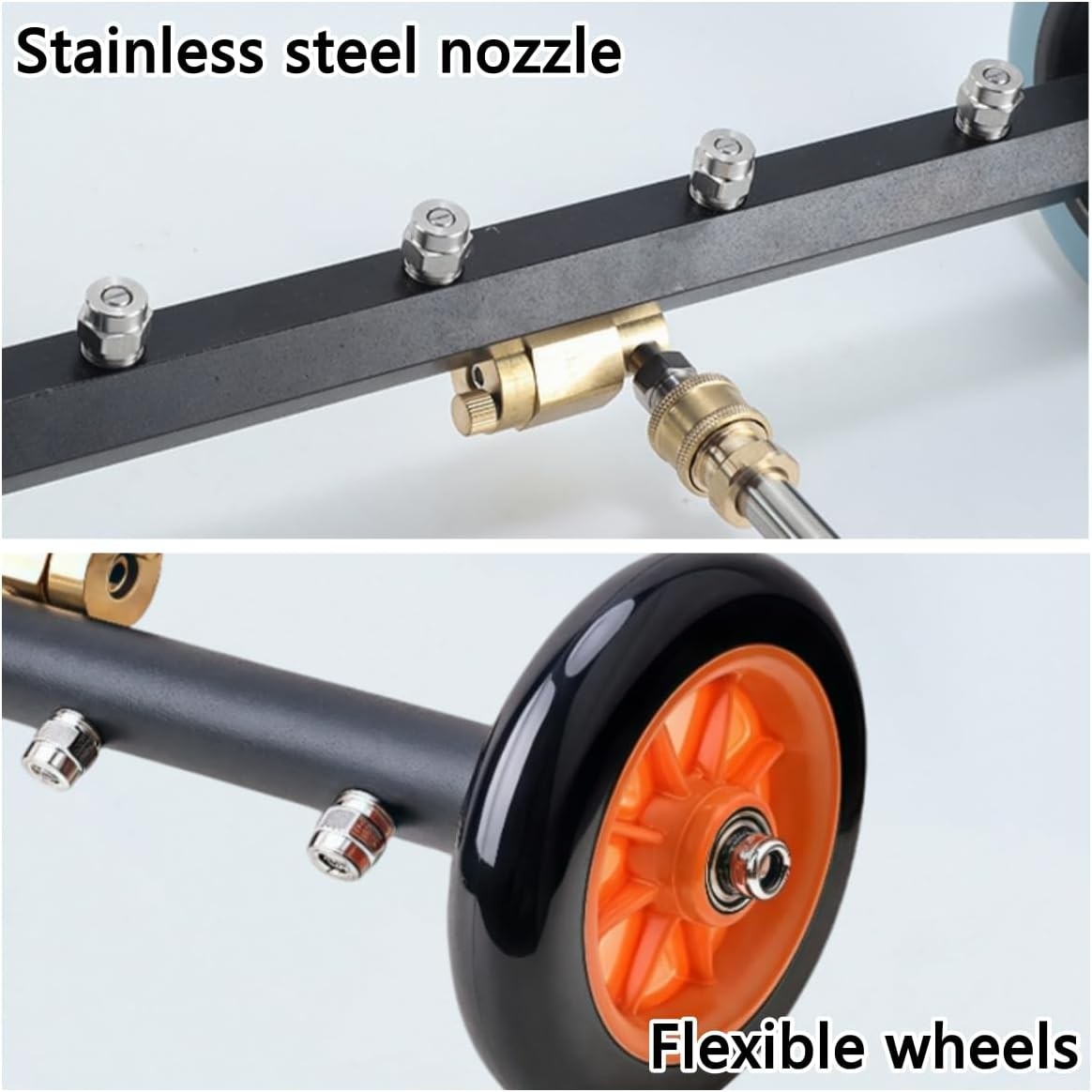 24″ Pressure Washer Water Broom Undercarriage Cleaner Driveway Surface Cleaner