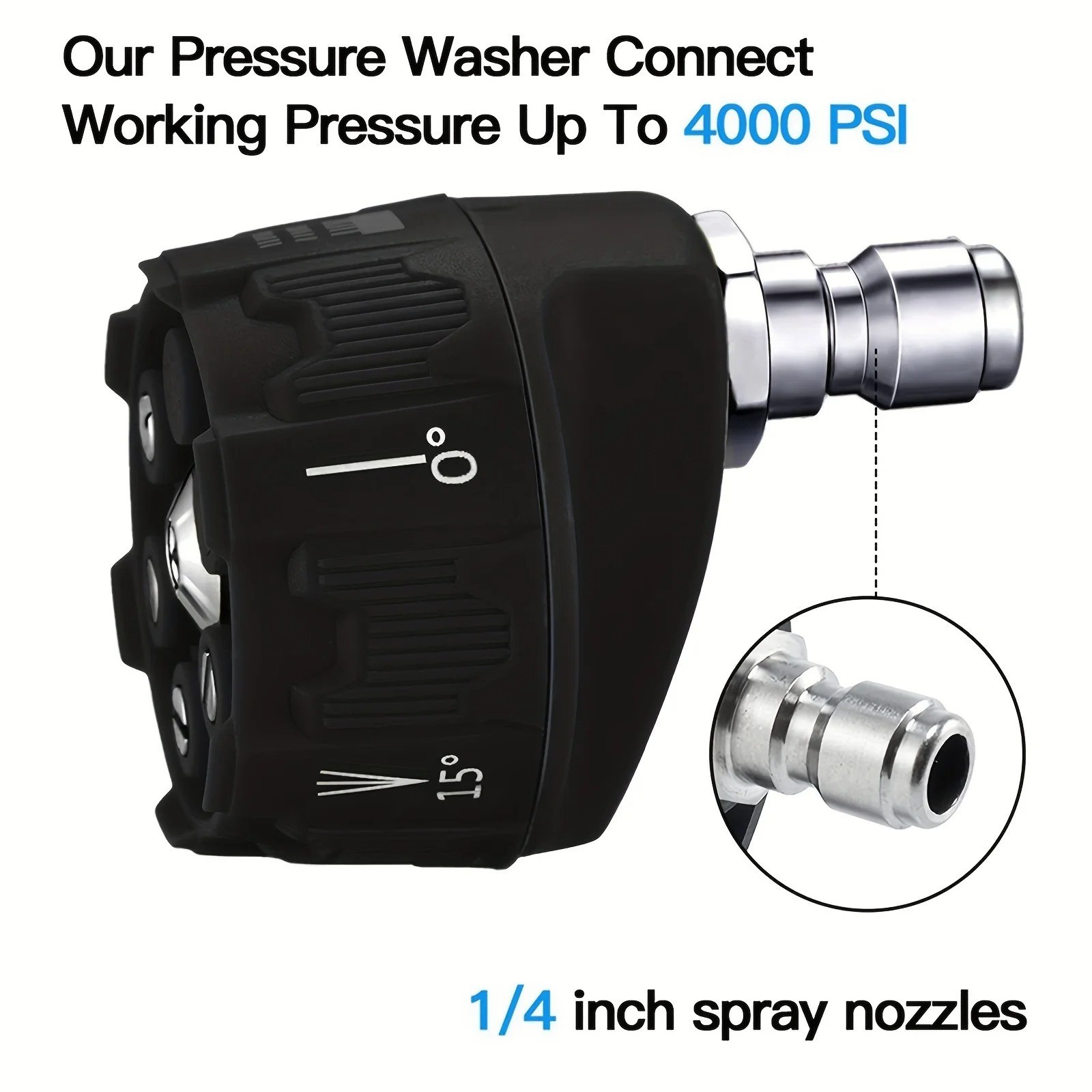 High Pressure Washer 6-in-1 Spray Nozzle Adjustable Car Wash Water Gun Tip