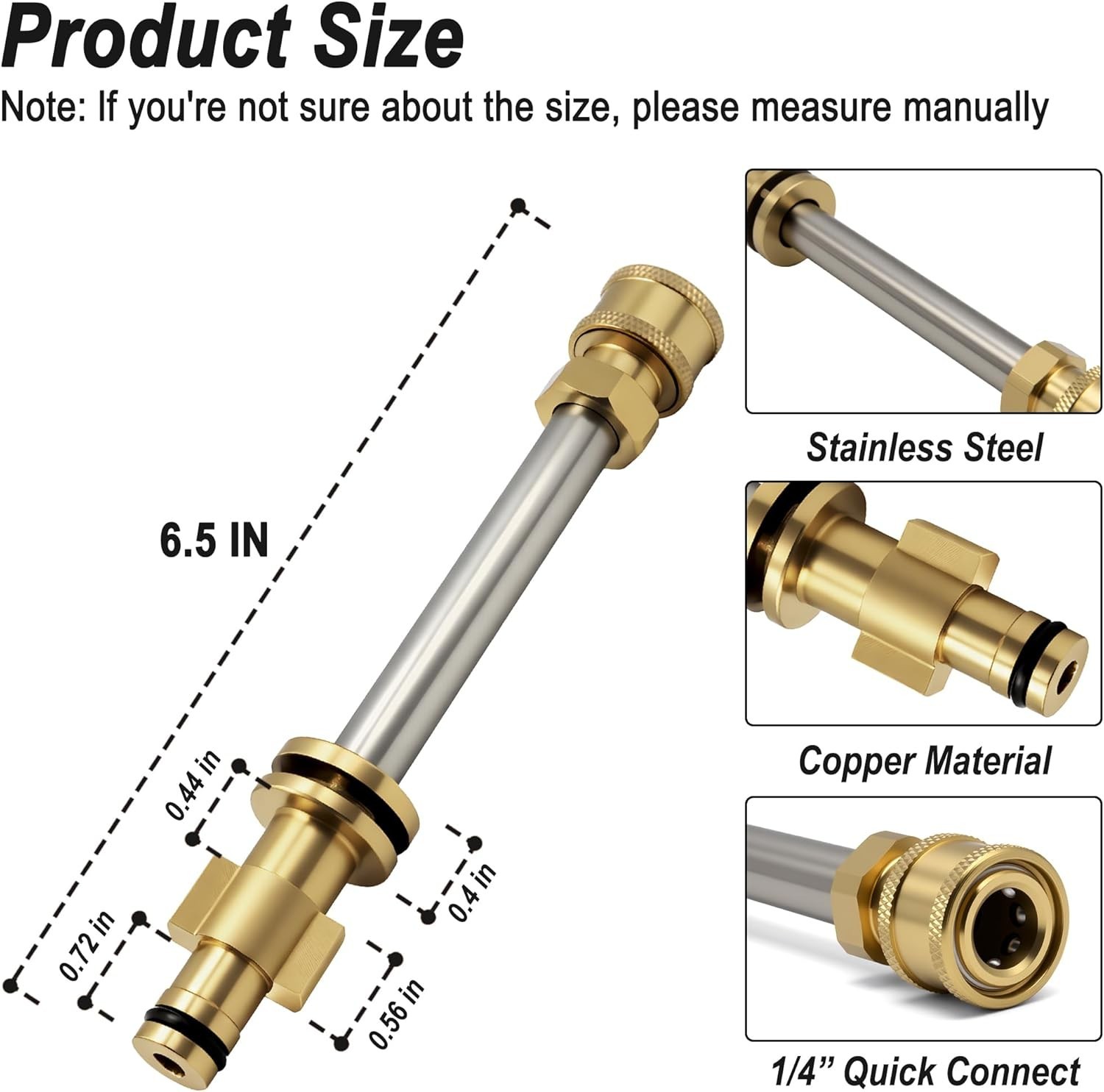 Replacement for Pressure Washer Gun Adapter Sun Joe SPX Series, 1/4 Inch Quic…