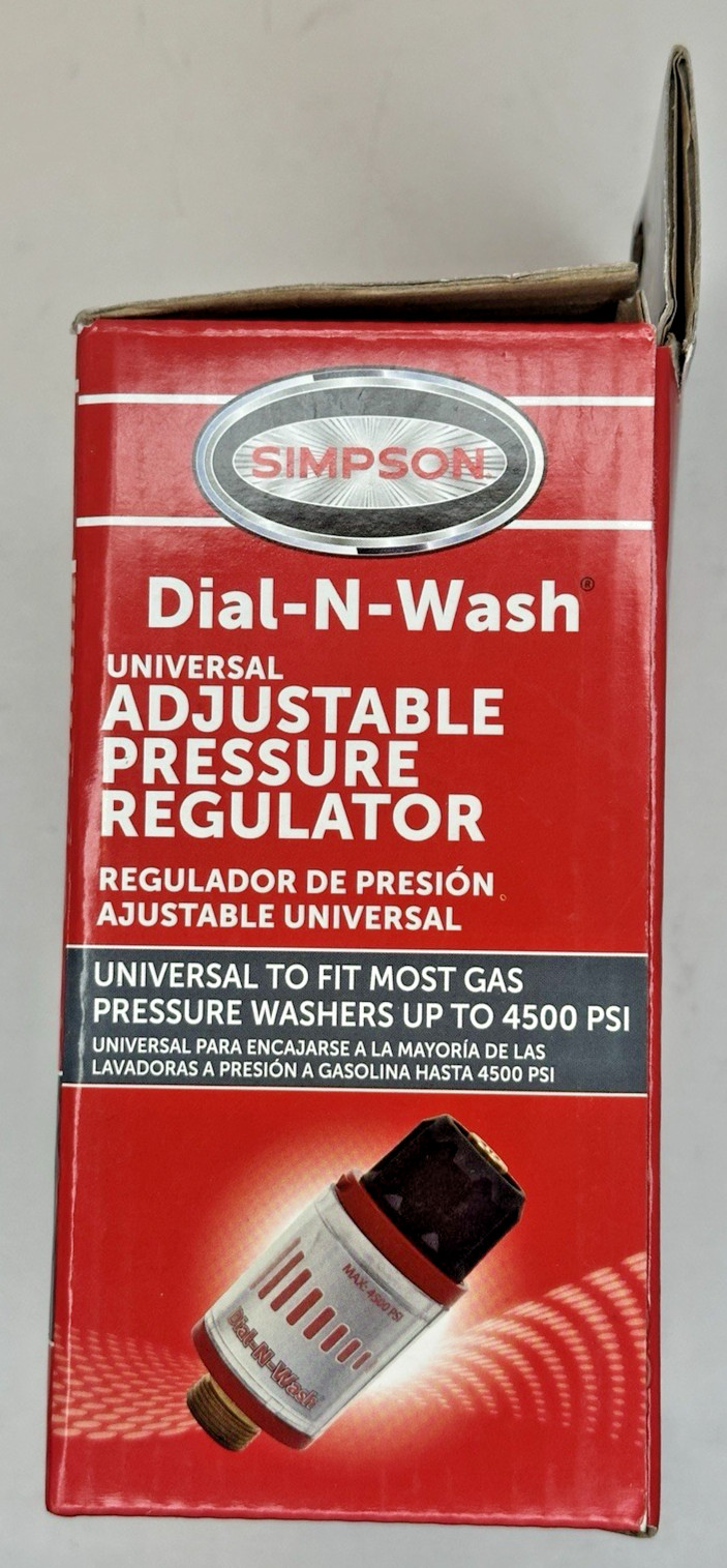 Adjustable Pressure Regulator 1000-4500 PSI MAX Univ Gas Washer Easy Connect
