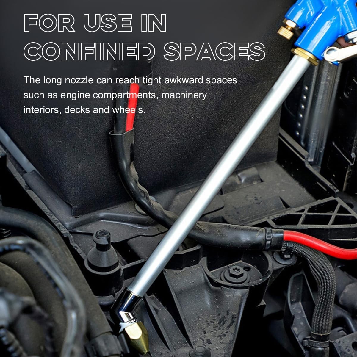 Air Blow Gun Pneumatic Engine Cleaning with 4Ft Hose, Aluminum Car…