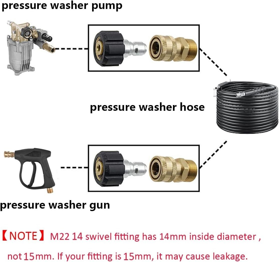 Efficient 38 in Quick-Connect Pressure Washer Adapter, Durable for All Cleaning