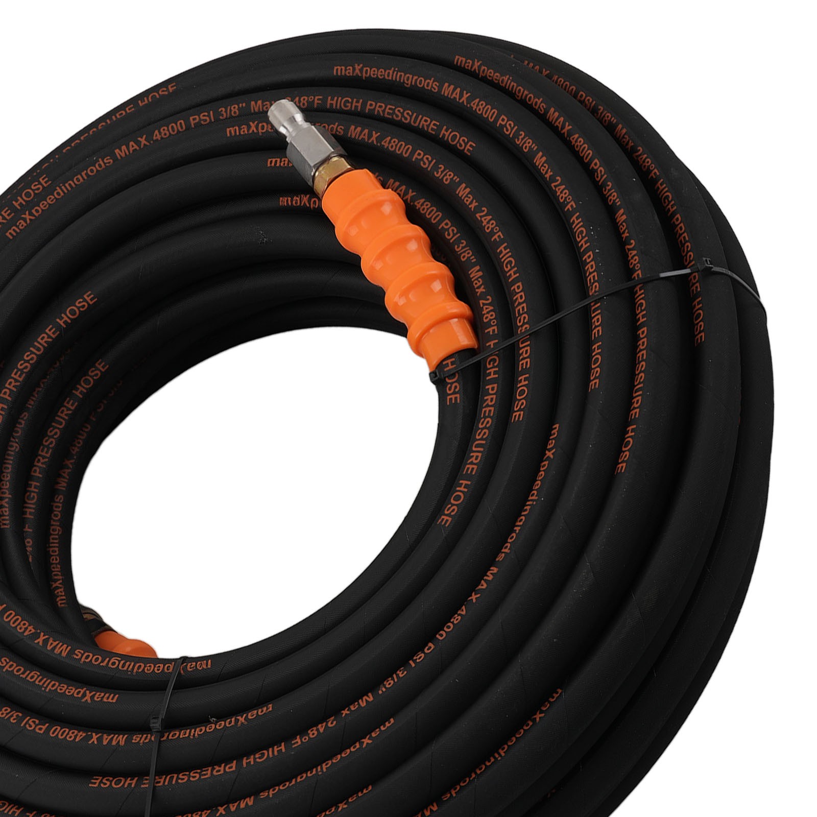 125 Feet Rubber Steel Pressure Hose 3/8″ 4800PSI Steel Wire Braided 248°F