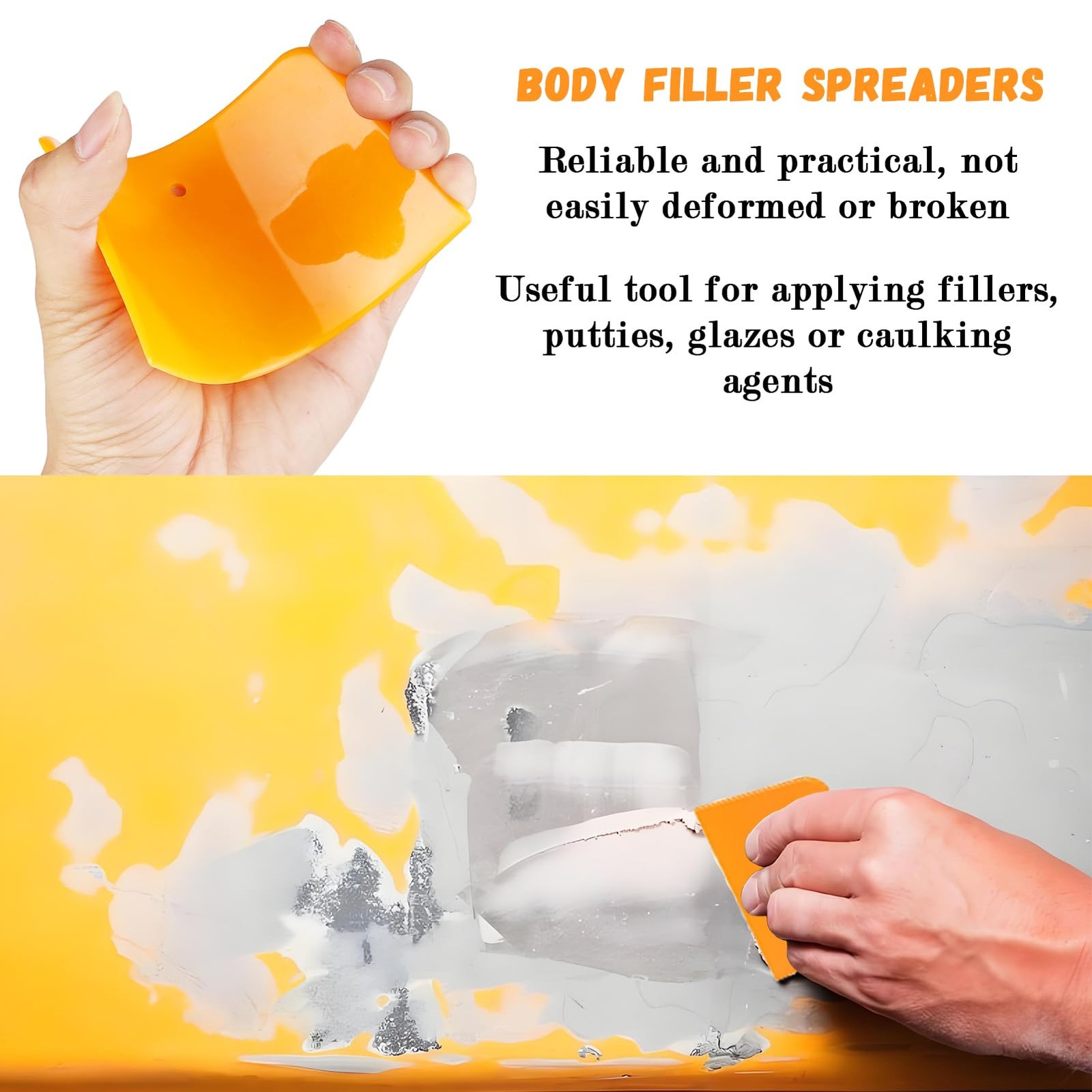 10 Piece Body filler spreader Set 2,3,4, 5, & 6 Inch Automotive Spreaders…