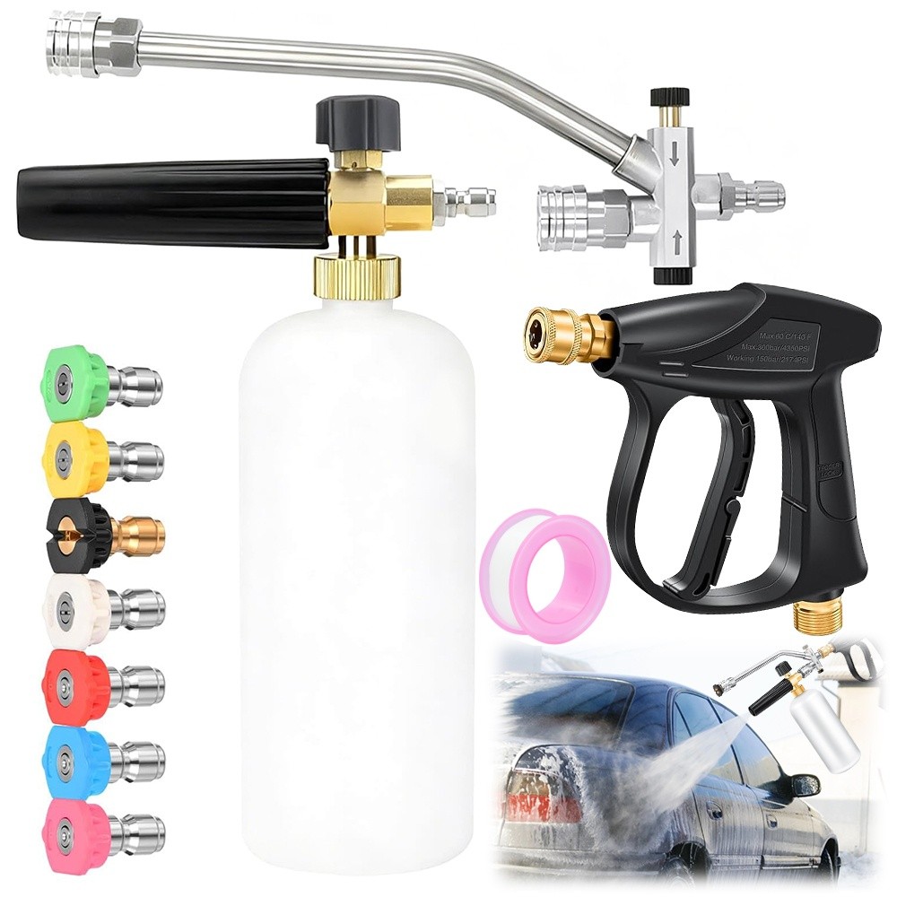 Washer Gun Car Wash Soap Lance Cannon High Pressure Spray Bottle Snow Foam Kit