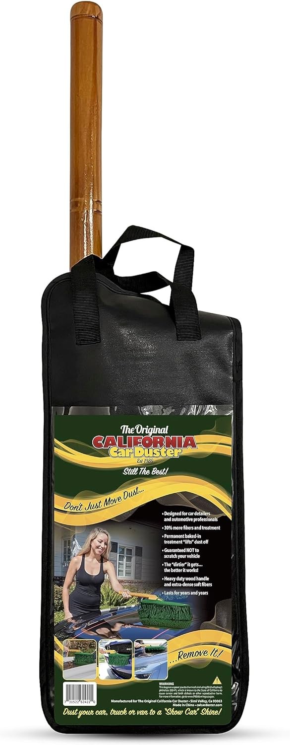 California Car Duster 2-Piece Detailing Combo Kit with Wood Handles 66442