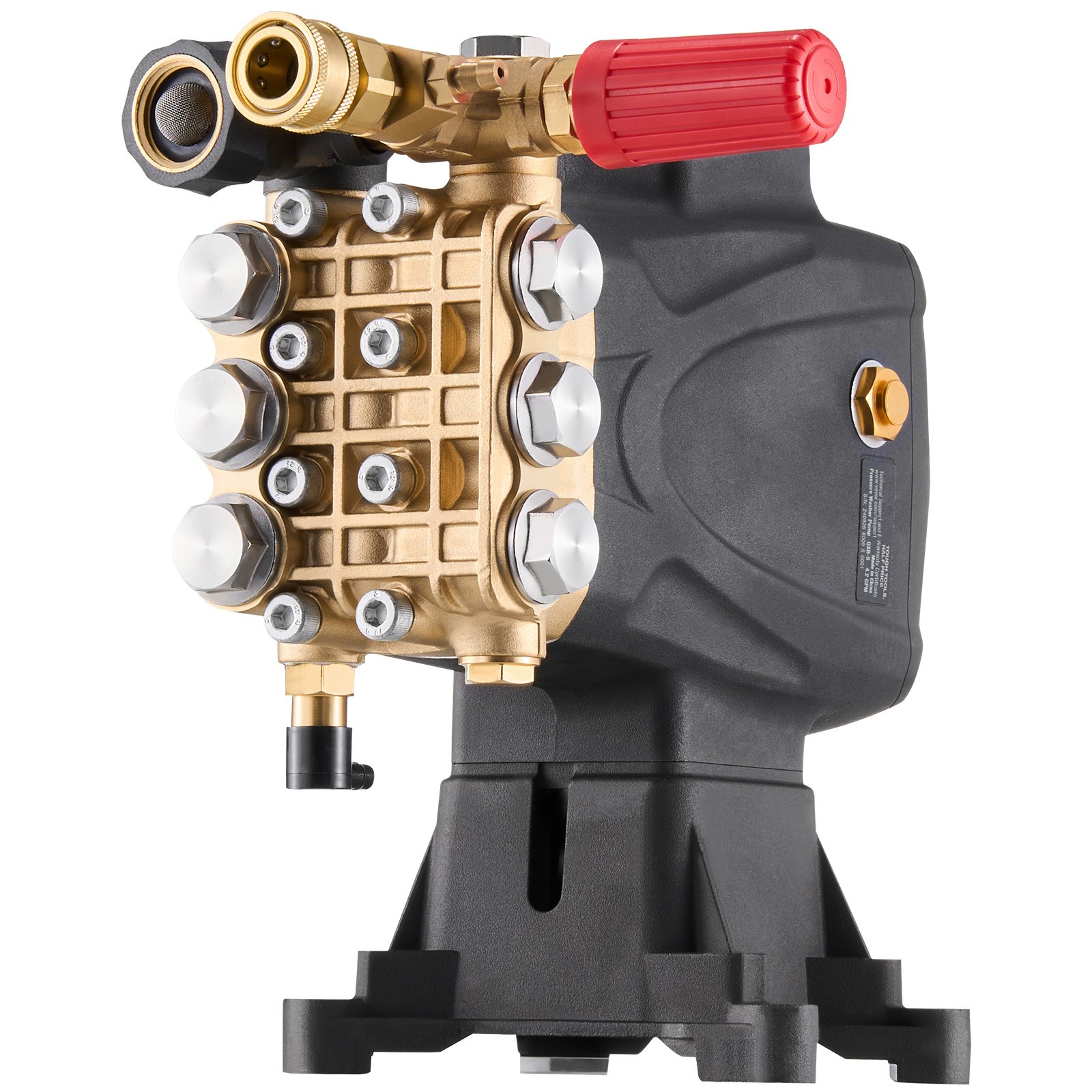 Uimoso Horizontal Triplex Plunger Pump, 1″ Shaft, 4200 PSI, 4.2 GPM