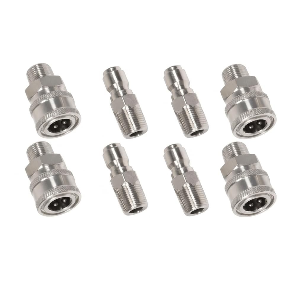 3/8 Inch Stainless Steel Quick Connect Coupler Fittings NPT Male Thread Kit