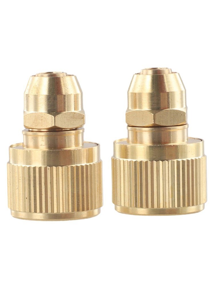 Expandable Hose Repair Adaptor 2 Pack Brass Connectors for 3/8 Inch Hoses