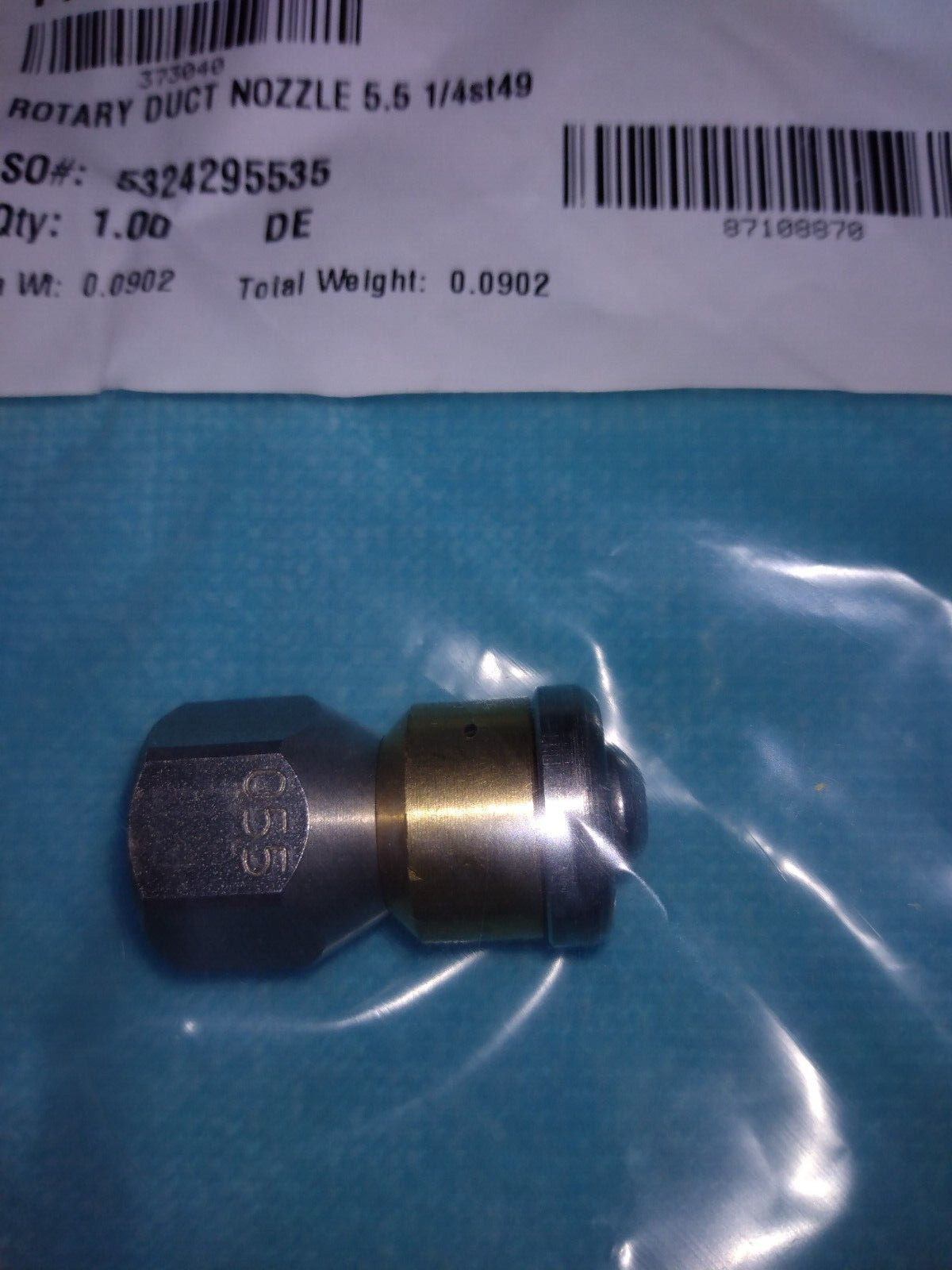 Suttner Rotating Duct Nozzle, 1/4″ FPT, 4000 PSI, 5.5