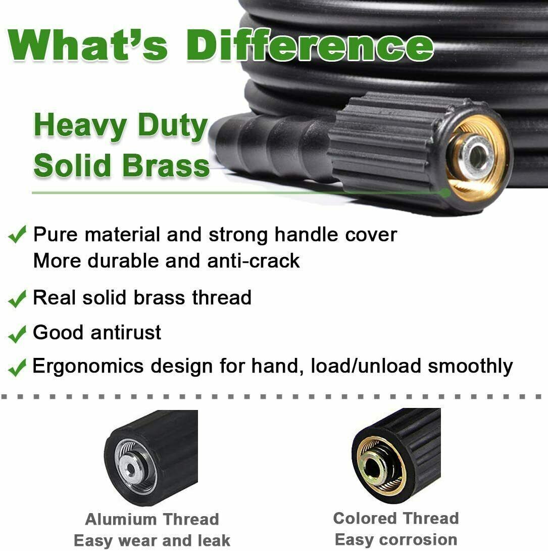 High Pressure 3000PSI Car Power Washer Gun Spray Wand Lance Nozzle and Hose Kit